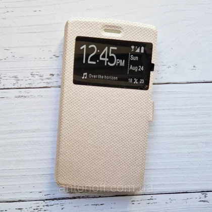 фото, Чохол-книжка Doogee X5 Max / X5 Max Pro для телефону (з віконцем) Gold