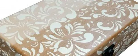 Шкатулка из дерева подарочная ручная роспись Кружева 20,5*12,5*8 см З аукціону