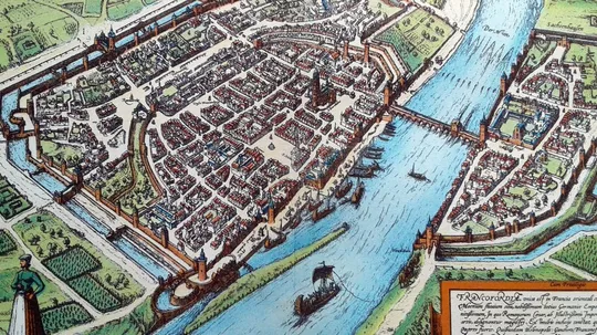 План карта Франкфурта-на-Майні 1570 р. копія 1938 р. Лейпциг Fv8.9 Недорого