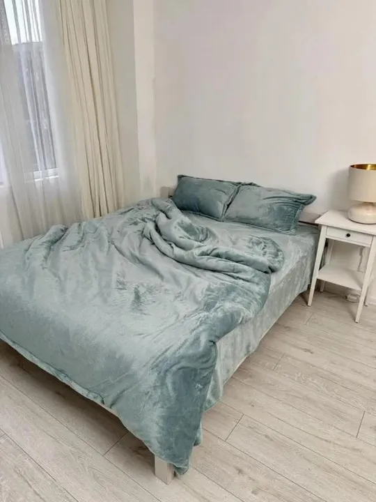 Постельное белье плюшевое полуторное Dushka Home 20840 160х215 см бирюзовое Ціна