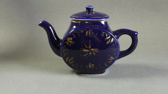 Чайник заварочный ГЖЕЛЬ кобальтовый синий фарфор БУ порцеляновий заварювальник Ціна