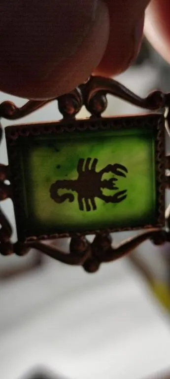 Подвеска СССР серебро нефрит , знак зодика скорпион ks568 (Підвіска СРСР срібло нефрит , З аукціону