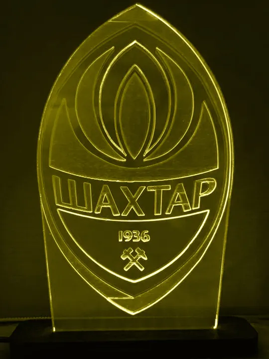Акриловий світильник-нічник ФК Шахтар жовтий tty-n000141 Ціна