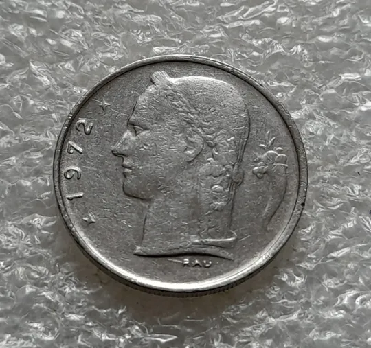 (5620) 1 франк 1972 Бельгія (Бельгия) легенда французькою 'BELGIQUE' Ціна
