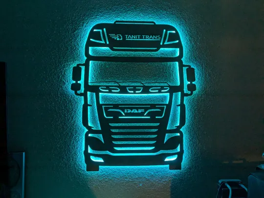 Панно декоративне картина на стіну DAF LED 16 кольорів пульт 760х900 acr-p000180 Де купити