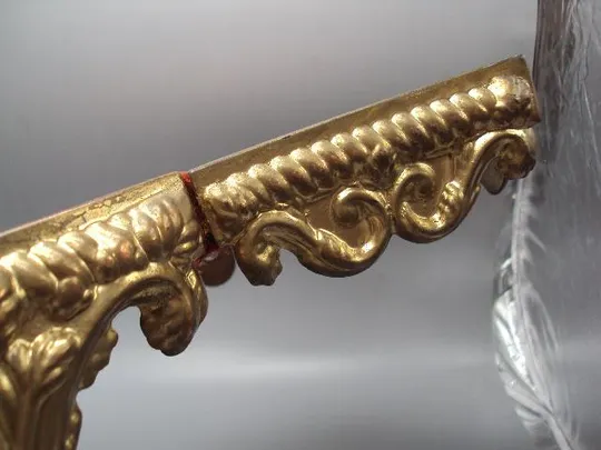 Интерьерная полка металл, бархат, дерево полочка для интерьера размер 21,5 х 56,2 см №13931 З аукціону