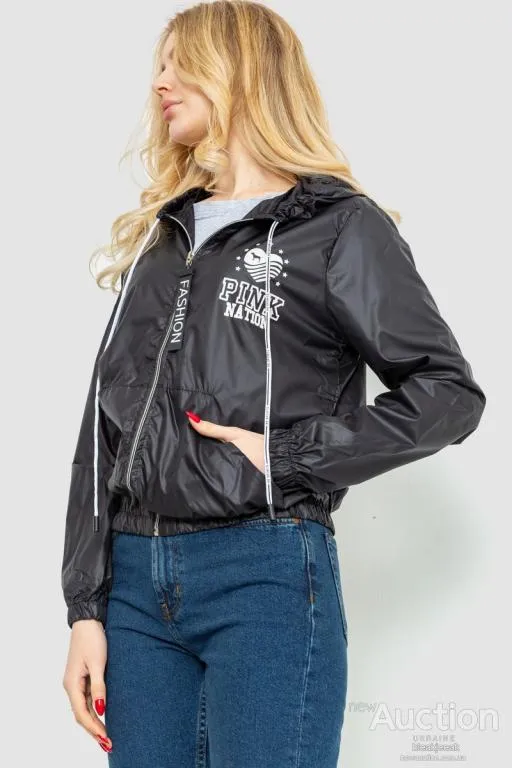 Ветровка женская, цвет черный, 177R007-10 З аукціону