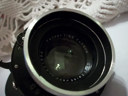 Объектив Tessar 1:4,5 , f=15cm , TESSAR , Carl Zeiss Jena, ТЕССАР [давний-но сохранность нового] Недорого