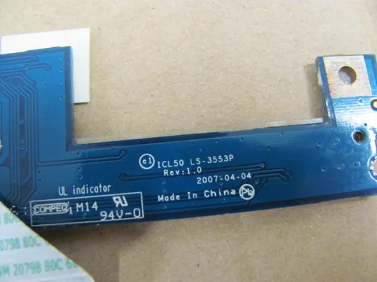 номер 331-25 плата кнопки вкл  NBX00005J00 LS-3553P  для Acer Aspire 7520 7720 7520G 7720G плата кнопка вкл Плата кнопки включеня Кнопкова плата Кнопковий модуль Плата управління кнопками, Плата кнопки живлення Laptop Power button board Інтернет-аукціон