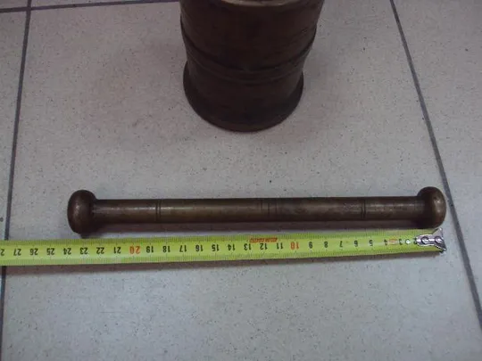 Купити Ступка с пестиком бронза высота 13 см, диаметр 9 см, длина пестика 23,5 см №2