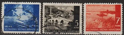 фото, 1941 - Хорватія - Пейзажі Mi.54-58 _2,10 €