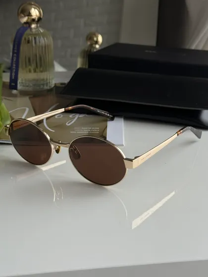 фото, Сонцезахисні окуляри Saint Laurent SL 692 002 Brown/Gold M (EW0201)