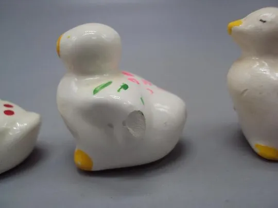 Фигура керамика миниатюра утка уточка Европа уточки высота 2,8 см и 3,1 см утки лот 3 шт №11014 Характеристики