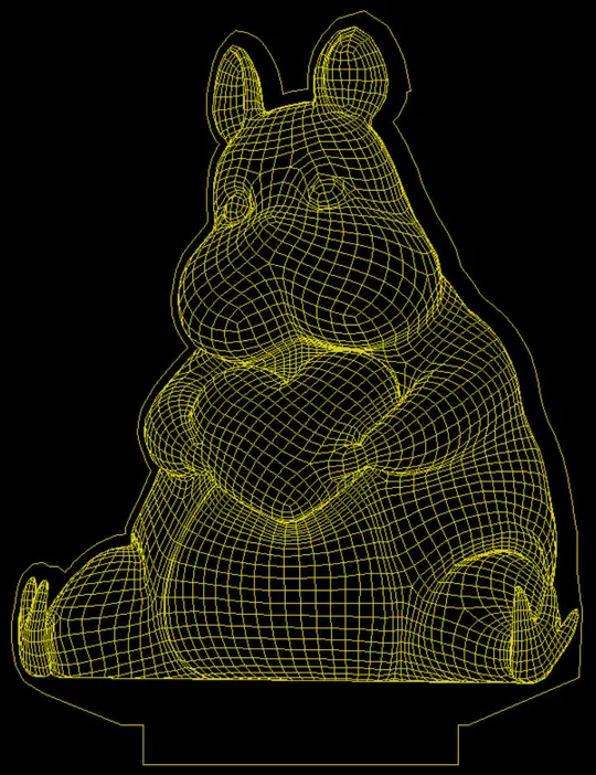 Акриловий світильник-нічник Бегемотик з серцем жовтий tty-n000708 Ціна