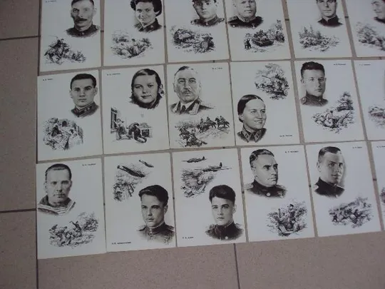 открытка набор герои великой отечественной войны 1965 котляров 30 шт №10571 Інтернет-аукціон