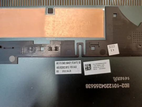 номер1060-1 Кришка дно 0N4WW3 460.0QD0Z.0012 для Dell Inspiron 7620 2in-1 піддон корпуса Нижний корпус для ноутбука Низ Корпус D оригінал Інтернет-аукціон