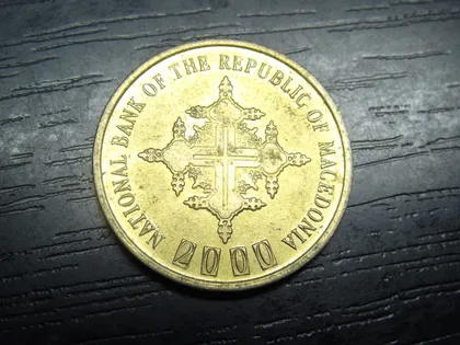 фото, 1 денар Північна Македонія 2000 (мул)