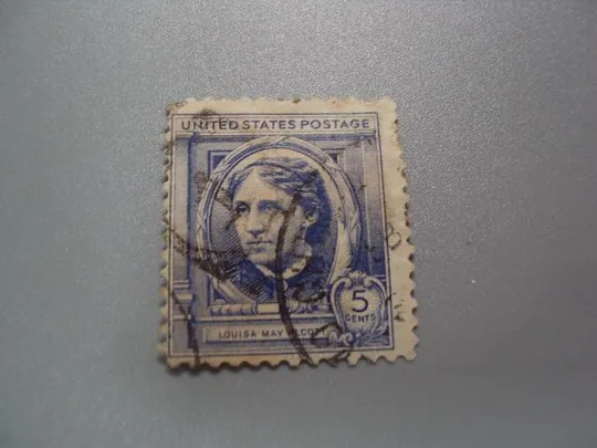 марка США 1940 стандарт писательница Луиза Элкот гаш №2518 Ціна