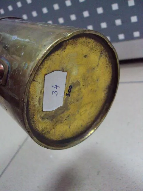 Кружка латунь высота 11 см, диаметр 8,5 см (№34) №11458 Інтернет-аукціон