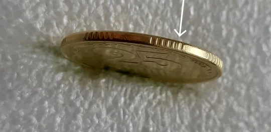 (6438) 25 копійок 1994 1БВк брак гуртильного кільця (варіант) (25 копеек 1994 1БВк) Ціна