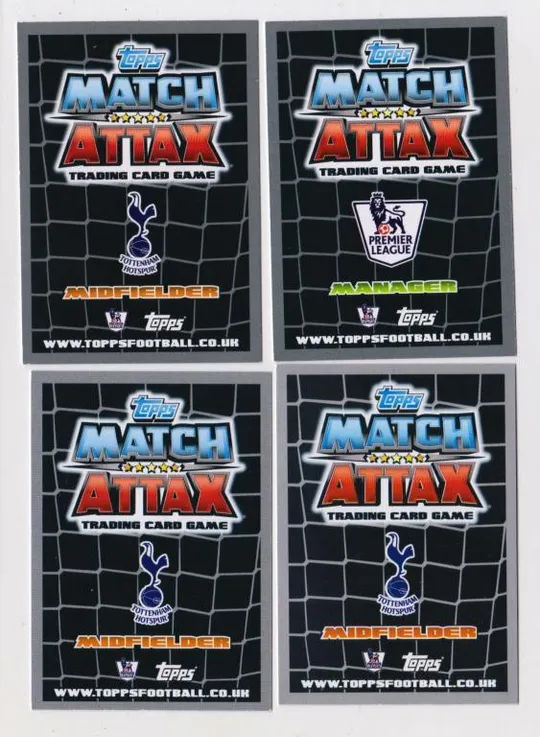 Купити Футбольные карточки MATCH ATTAX 2011-2012 Premier League = Футбольный клуб Tottenham Hotspur =4 шт #
