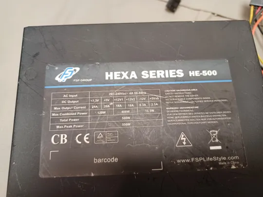 0729 блок живлення для ПК  FSP HEXA HE-500 Інтернет-аукціон