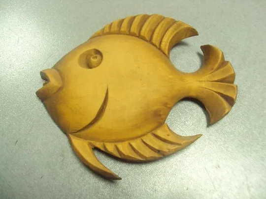 Купити Скульптура дерево рыбка №608