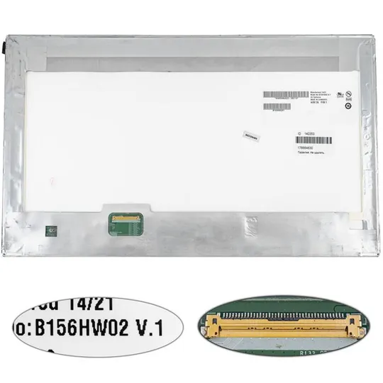 Матрица 15.6" B156HW02 V.1  (1920*1080, 40pin, LED, NORMAL, глянець, разъем слева внизу) для ноутбу Ціна