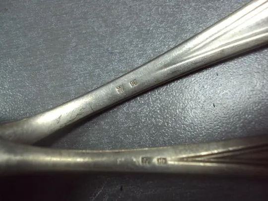 Ложка и вилка клеймо WMF 90 посеребрение лот 2 шт №10167 Характеристики