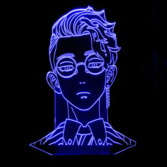 Акриловий світильник-нічник Шюджі Ганма синій tty-n001423 Ціна