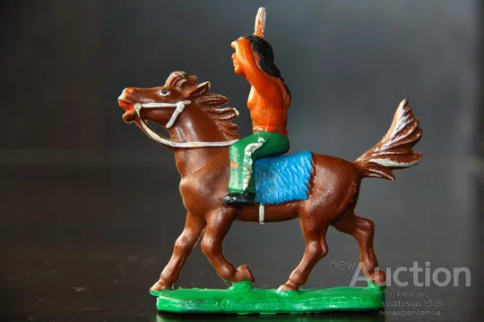 индеец ГДР №097 ЖЕЛЕЗНАЯ РАКУШКА на коне №311 Фрихольд Фишер Продаж