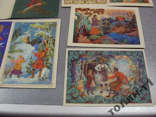 набор открыток сказы бажова палех 1961 7 шт №1670 Де купити