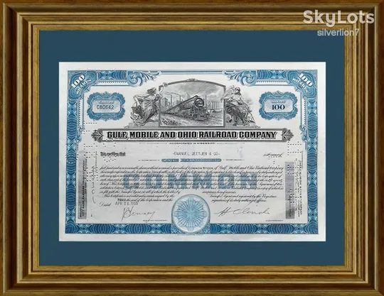 Акція Сертифікат на 100 Акцій The Gulf, Mobile and Ohio Railroad Company 1974 США Mt 07 З аукціону