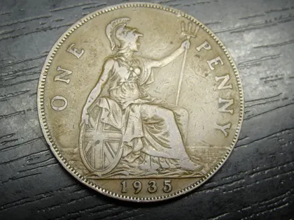 фото, 1 пенні Британія 1935