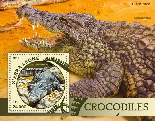 Сьерра Леоне-Крокодилы-2016. Чистый полный красивый комплект. MNH. Ціна