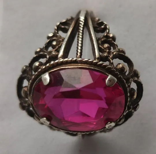 Старинное серебряное кольцо СССР с массивным камнем ,размер 19.5  редкое br837 Ціна