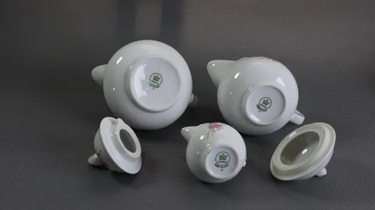 Набор посуды Кахла Kahla БУ фарфор чайник, 2 соусника, крышка порцеляновий набір Недорого