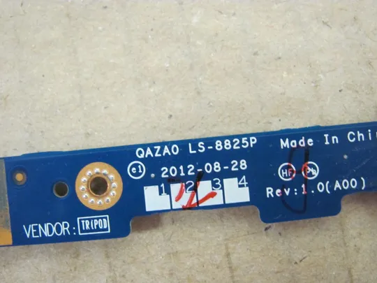 номер0245-39 Плата кнопки вкл Плата кнопки включеня Кнопкова плата Кнопковий модуль Плата управління кнопками  Плата кнопки живлення Laptop Power button board  LS-8825P для сенсорний DELL XPS 12 9Q33 9Q23 оригінал З аукціону