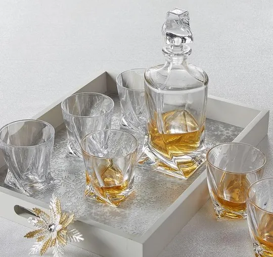 Набор для виски Bohemia Quadro 99999/99A44/480 7 предметов З аукціону