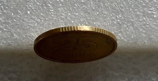 (4578) 25 копійок 1994 1БВк ширший кант реверса (25 копеек 1994 1БВк) З аукціону
