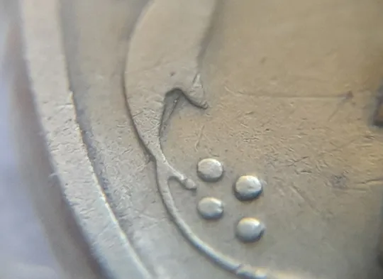 (6005) 25 копійок 1994 1БВк розколи у 6 та 8 гронах на реверсі (25 копеек 1994 1БВк брак, раскол) З аукціону