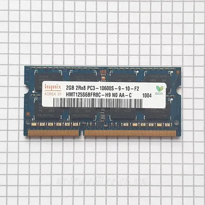 фото, Модуль пам'яті Hynix 2GB 2Rx8 PC3-10600S (DDR3) HMT125S6BFR8C-H9 оригінал для ноутбука