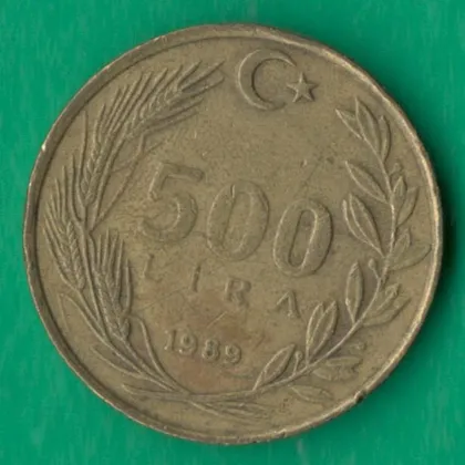 фото, 500 лір 1989 року Туреччина [МШ]