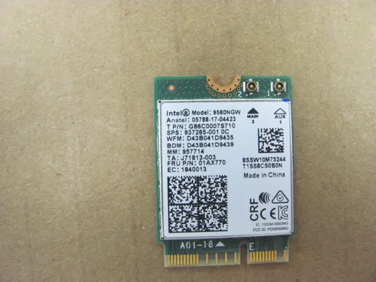 850-10 WI-FI адаптер 9560NGW 01AX770 для Lenovo Thinkpad p50 p51 P52 оригінал Ціна