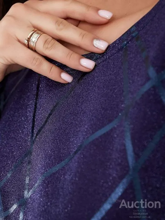 Короткое платье, синего цвета, из люрекса, 153R4052 Продаж