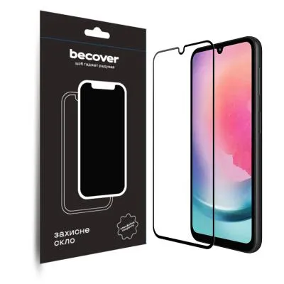 Стекло защитное BeCover Samsung Galaxy A24 4G SM-A245 Black (709083) Ціна