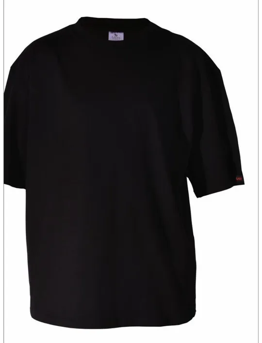 Чоловіча футболка однотонна оверсайз Lans 15/005 бавовняна чорна Ціна