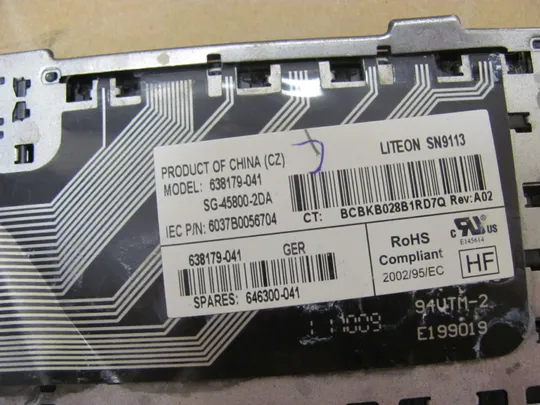 номер0954-2 клавіатура ДОНОР 638179-041 646300-041 6037B0056704 для HP Probook 4530S 4535S 4730S  оригінал Інтернет-аукціон