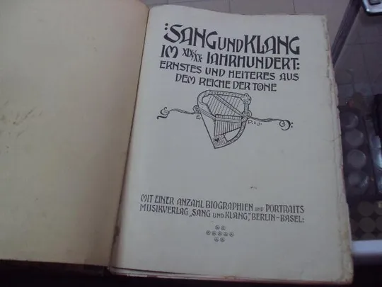 книга  Sang und Klang im XIX und XX Jahrhundert песня и композиции №88 Продаж