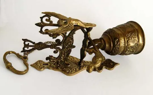 Антикварний дверний бронзовий дзвін колокол, 1950-і роки Інтернет-аукціон